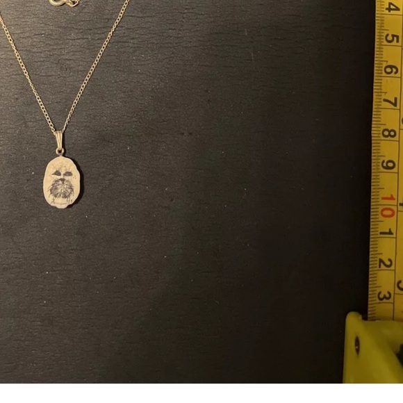 Walrus carved necklace pendant antique vintage estate GF - Picture 3 of 4